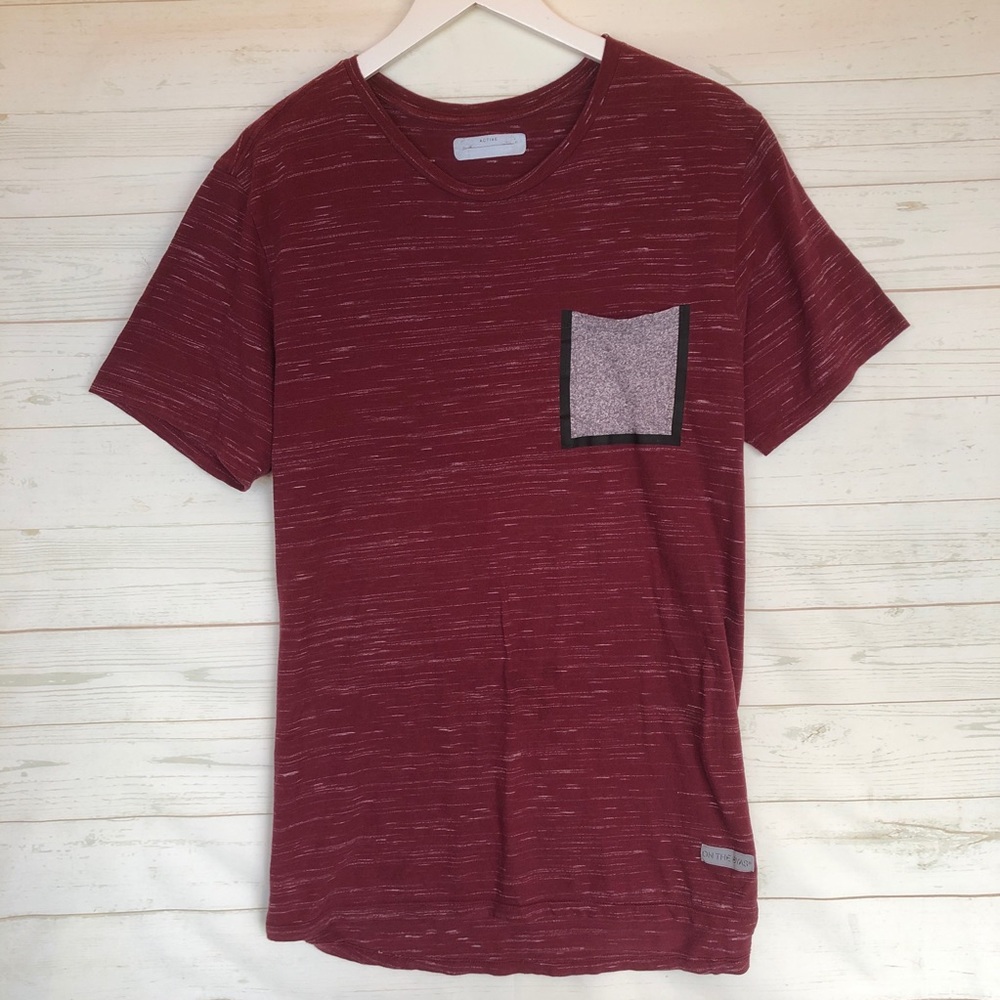 Maroon Active Pocket T-Shirt